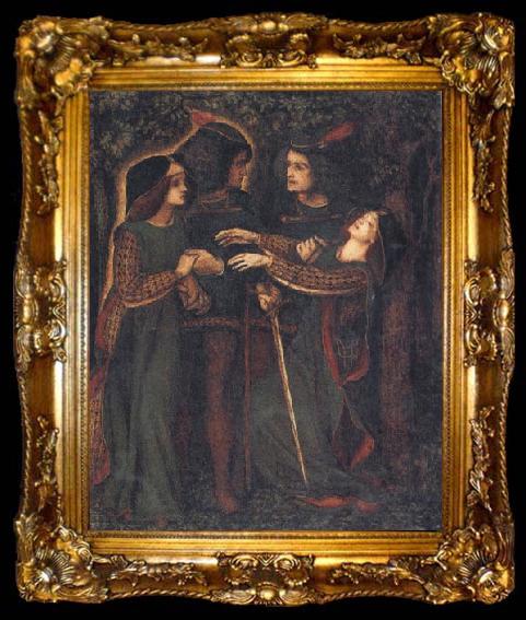 framed  Dante Gabriel Rossetti How They Met Themselves, ta009-2
